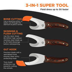 Torq Assist bone-cutting feature demonstrating precise on-site cutting