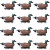 Final Approach Last Pass Floating Wigeons drake decoys in a spread for lifelike attraction.