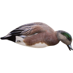 Final Approach Last Pass Wigeon hen upright decoy; ergonomic stake for easy setup.