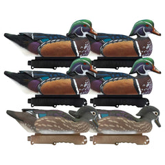Final Approach Live Wood Duck Decoy upright drake adds bold visibility to your spread