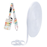 FINGERINSPIRE white webbing roll for badge lanyards and long craft projects.
