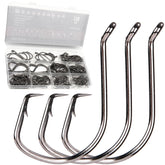FINOSEAK 170Pcs Octopus Circle Hooks set in plastic box