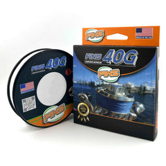 FINS 40G full product view highlighting strong braided line for big-game fishing