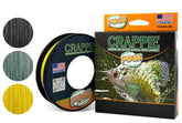 FINS Crappie Braided Line on an ultralight reel for smooth casting and strong knot security.