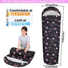 FIOBEE sleeping bag inner lining and fill showcasing soft comfort and warmth