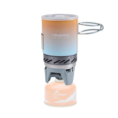 Fire-Maple Fixed Star 1 pot-assembly demonstrates compact camp cooking system for hikers.