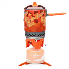 Fire-Maple Fixed Star X2 stove assembly showing compact integrated unit for portability.