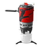 Fire-Maple Polaris stove assembly demonstrates compact all-in-one camping setup for hikers.