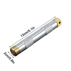 Fire Starter Tube uses durable aluminum and brass construction that resists rust.