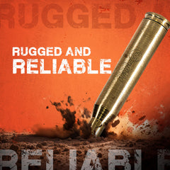 Firefield bore sight enables rapid zeroing with minimal cartridge waste.