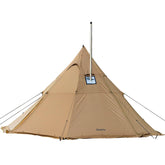 FireHiking hot tent exterior view shows spacious family shelter ideal for group camping.