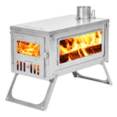FireHiking Titanium Stove folded for compact backpacking and easy transport
