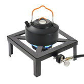 FireLeaves portable burner stove outdoors for quick, powerful cooking on camping trips.
