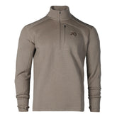 First Lite Furnace quarter zip front view in walnut for late-season warmth