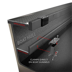 Fish Fighter marine-grade aluminum rail slider with durable black finish.