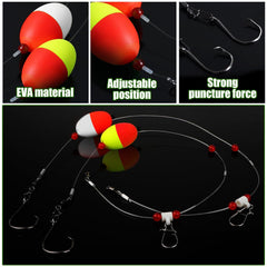 Close-up of Fish Finder Rig with 90LB main leader (20.5 inches)