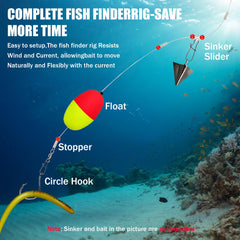 Adjustable EVA float on surf fishing rig for bait presentation