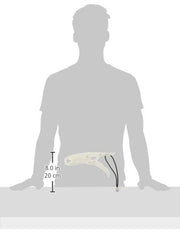 Close-up of glow-in-the-dark jaw design with float, lanyard, and scale slot