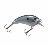FISH LUCKE Crappie Magic crankbait front view in chrome black for shallow crappie fishing.