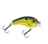 Luck E Strike Crappie Magic crankbait side view shows compact 2-inch size for shallow cover fishing.