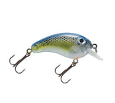 Luck E Strike Crappie Magic crankbait in blue back shad, ideal for shallow cover.