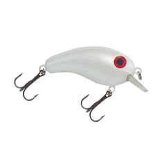 Luck E Strike Crappie Magic Crankbait pearl white, 2 inch minnow lure for shallow fishing