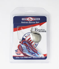 Fish Lucke Redman spinnerbait water-ready pose highlights versatility in water conditions.