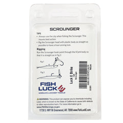 Bronze 50-hook provides strong hookups with the Scrounger jig head.