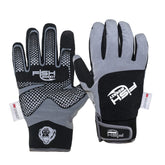 Fish Monkey Dry-Tec waterproof insulated fishing gloves gray/black – front view