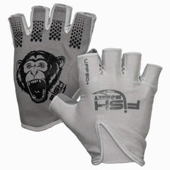 Fish Monkey FM18 Stubby Glove light grey closeup second-skin fit for all-day comfort