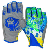 Fish Monkey FM21 Pro 365 gloves in dolphin design with extended cuff for sun protection