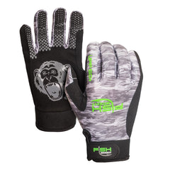 Fish Monkey Free Style glove closeup grip for secure casting and control.