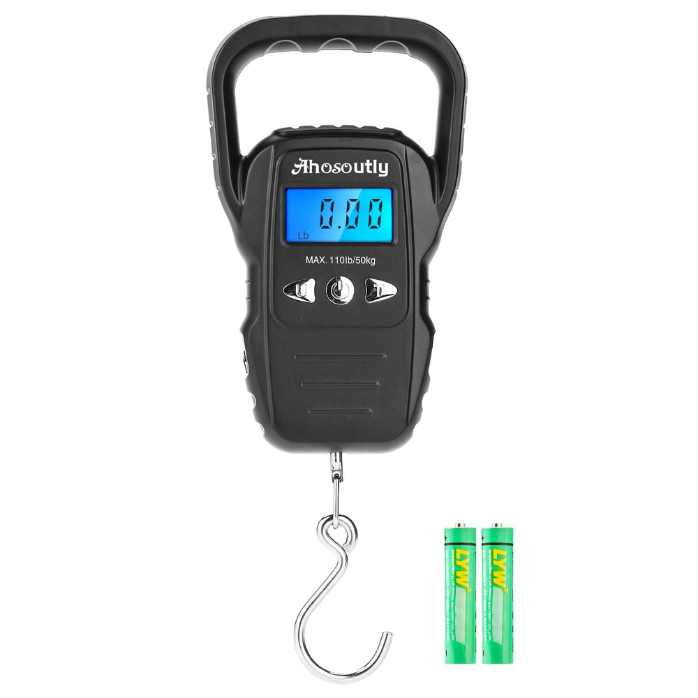 Digital fish scale with 110lb/50kg capacity and large handle