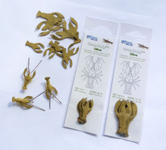 Fish Skull CrawBody Olive Large for realistic crayfish action in fly tying