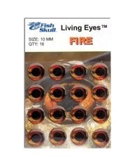 Fish Skull Living Eyes 8.5mm Fire Orange-Red boost lure realism