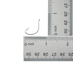 Fish WOW! 2x Kahle hook with nickel finish, wide gap for secure catches.
