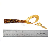 Fish WOW Root Beer twin-tail grub ready for jig head rigging