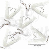 Fish WOW! 5-pack Ling Cod Rig with twin bulb squids glowing for night fishing