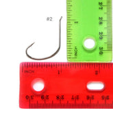 Fish WOW 50pcs 2X Kahle hooks nickel wide gap for secure bait