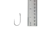 Fish WOW! 50-piece Siwash hooks with nickel finish for durable fishing.
