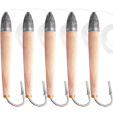 Fish WOW! 6in cedar plug on hook boosts strike potential for at-sea predators.