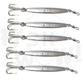 Fish WOW! diamond jig chrome 2oz in action for deep-water jigging.