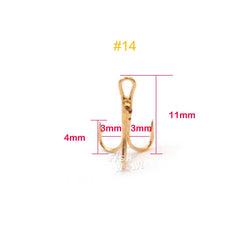 Fish WOW high carbon steel treble hooks ready for versatile fishing setups