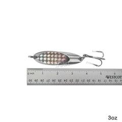 Fish WOW! Kast Spoon with treble hook for secure multi-species bites.