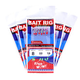 Fish WOW! red hook rig size 2 for larger fish targets and reliable hookups.
