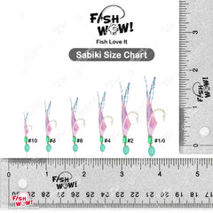 Fish WOW! red hook rig size 8 ideal for small baitfish and quick action.
