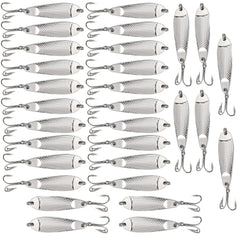 Fish WOW! silver hammered spoon lure ideal for casting and jigging in freshwater and saltwater
