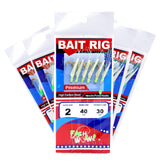 Fish WOW! Size 2 bait rig glow-green-head for night fishing and attracting baitfish.