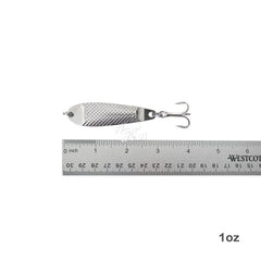Fish WOW! treble-hook spoon lure with durable hardware for reliable hookups
