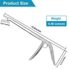Long neck design of fish hook remover for deep mouth access